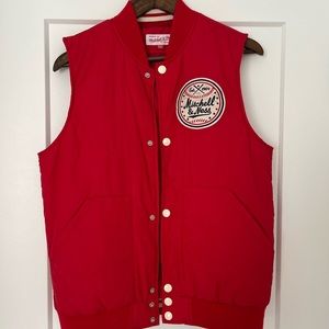 Mitchell & Ness red baseball vest